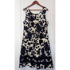New NWT 41 Hawthorn Casey Scuba Knit Dress Stitch Fix Size 1X XL Floral Lined